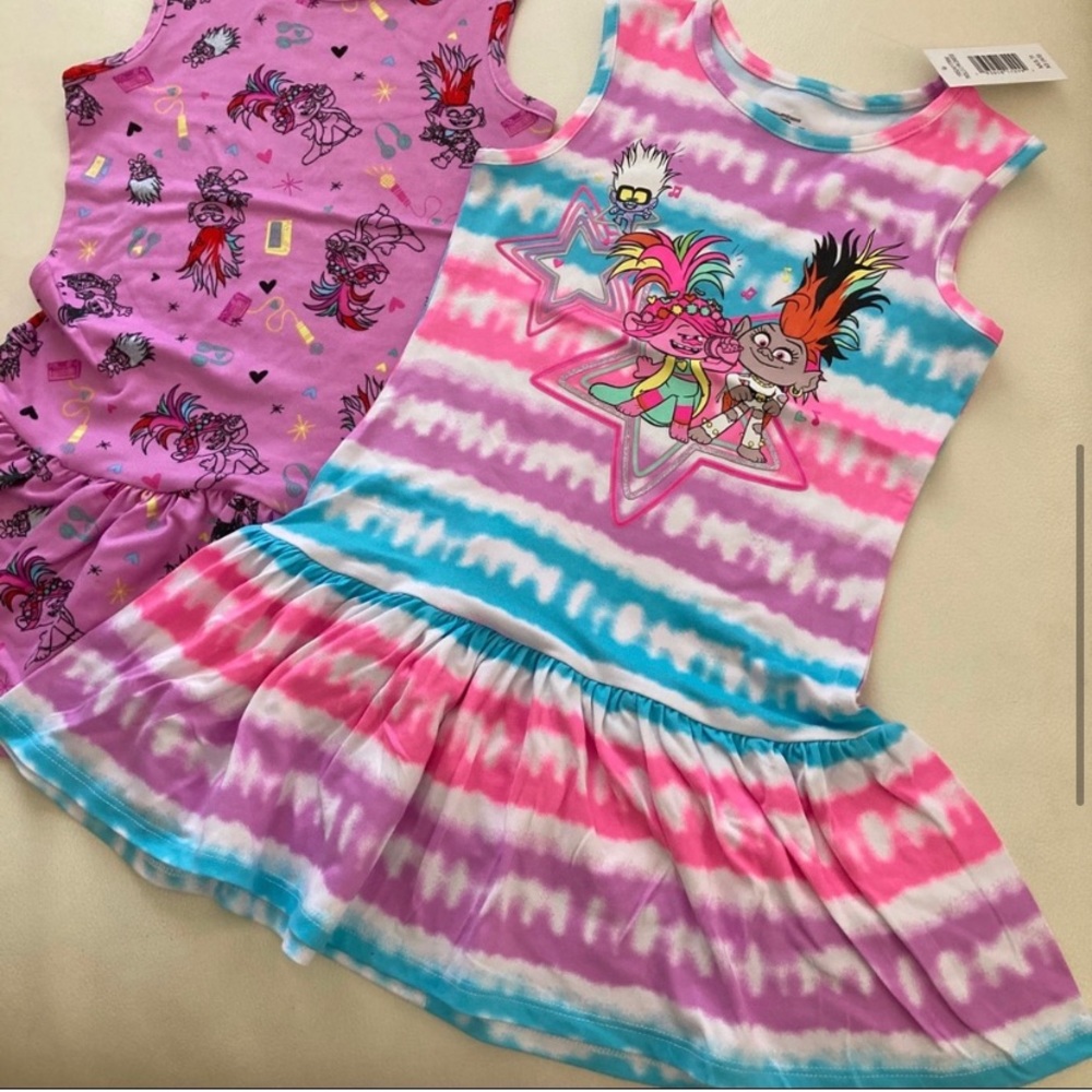Dreamworks Trolls The softest and cutest set of two dresses 2164 - Picture 3 of 4